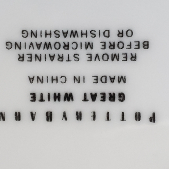 PottreyBarn Great White Tea Pot. Ceramic - Picture 5 of 8